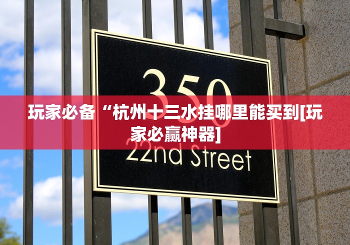 玩家必备“杭州十三水挂哪里能买到[玩家必赢神器]