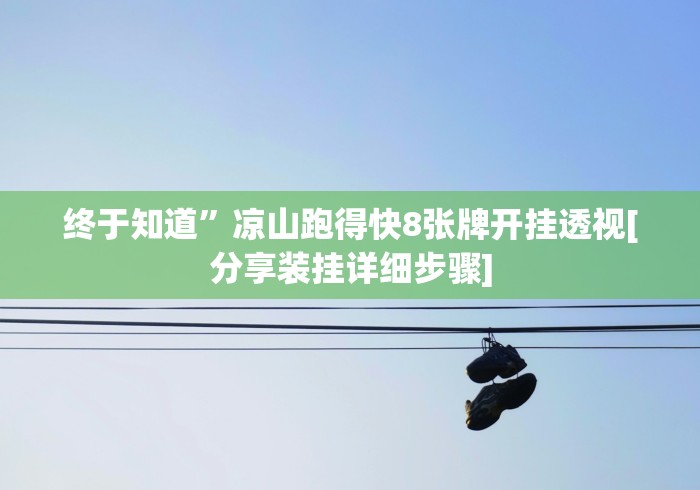 终于知道”凉山跑得快8张牌开挂透视[分享装挂详细步骤]